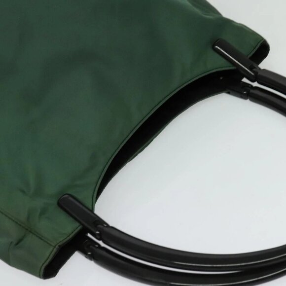 PRADA Shoulder Bag Nylon Plastic Green Silver - Picture 6 of 16